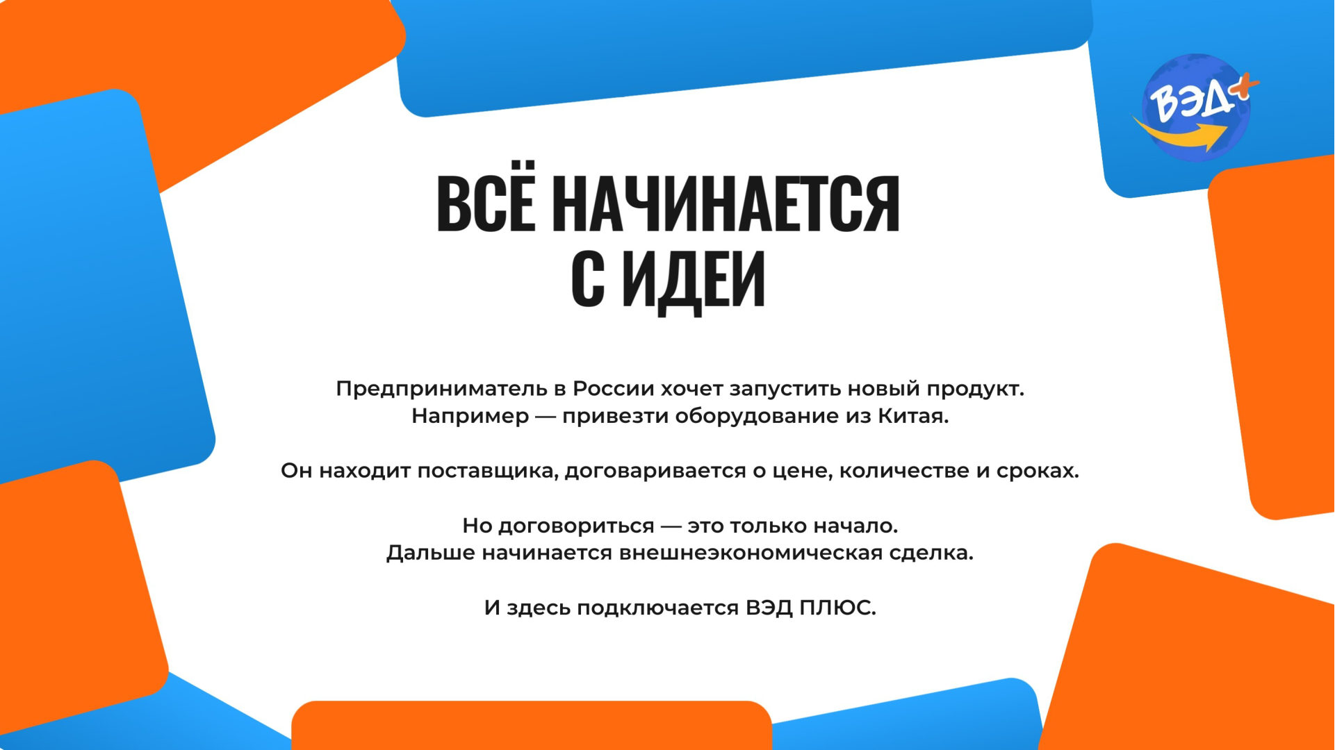 Слайд 2 презентации ВЭД ПЛЮС